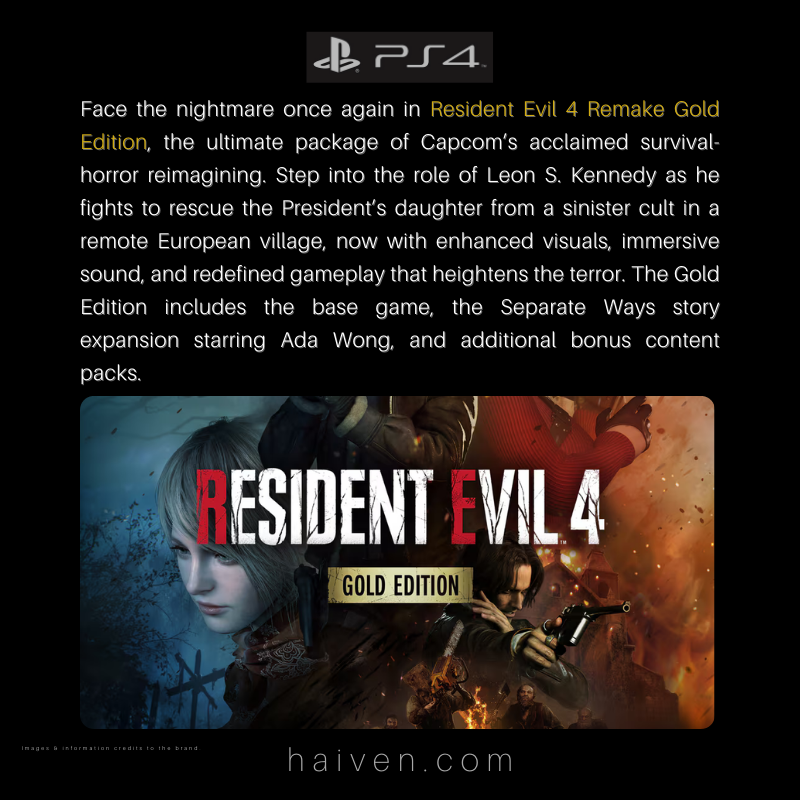 Resident Evil 4 Remake Gold Edition – PS4