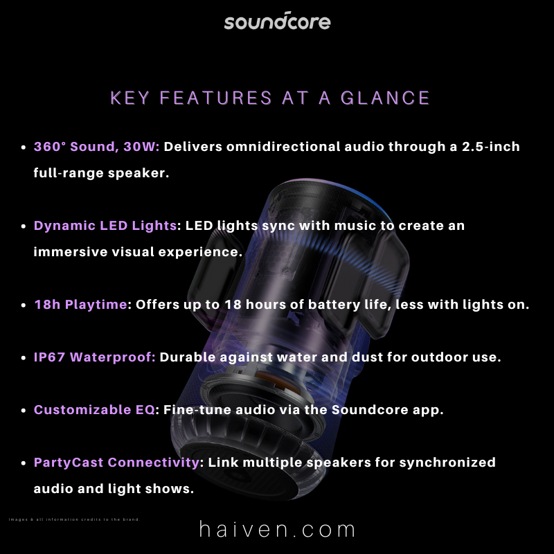 Soundcore Glow – Portable Speaker 