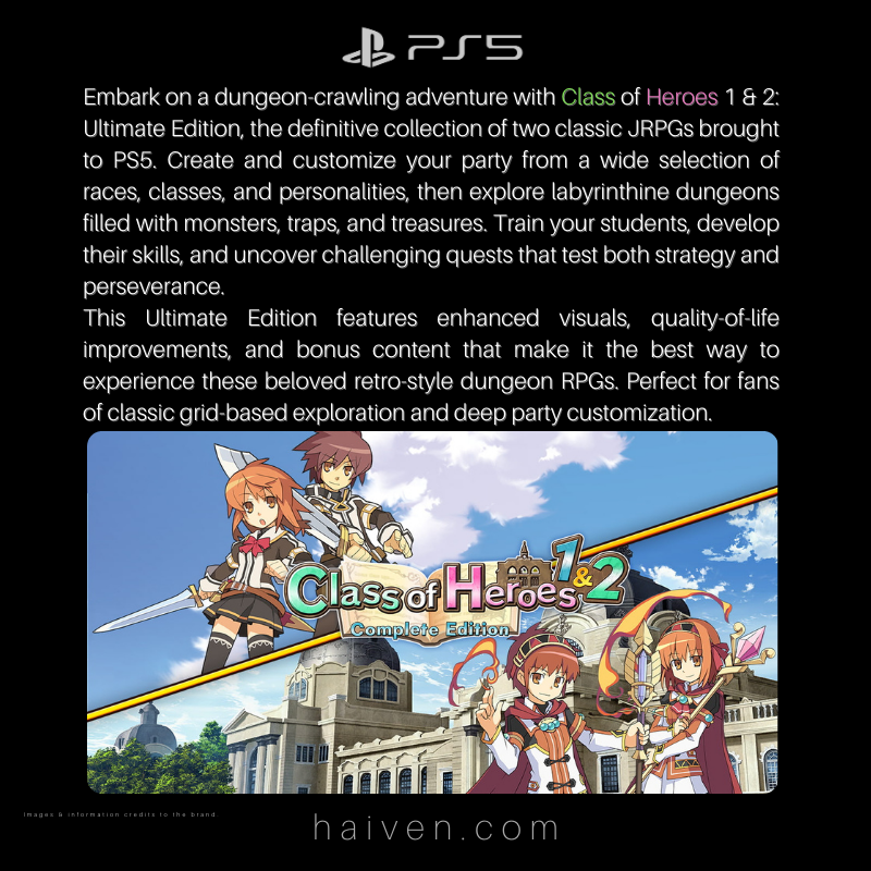 Class of Heroes 1 & 2: Ultimate Edition – PS5