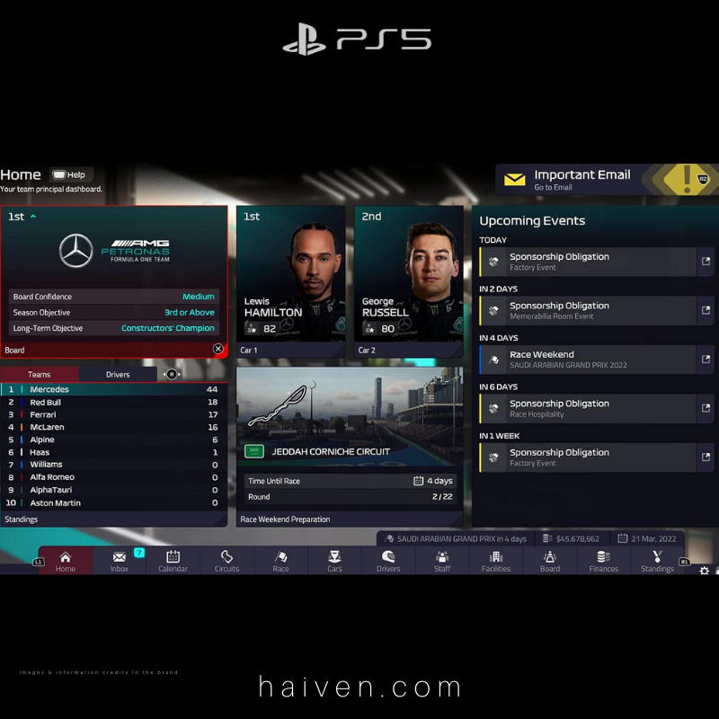 F1 Manager 2022 – PS5
