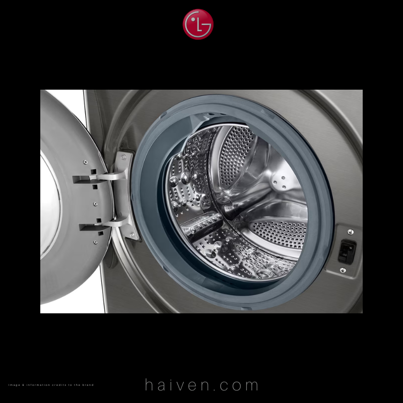 LG Front Load Washing Machine – F4R3TYG6D – 8kg Capacity – Silver