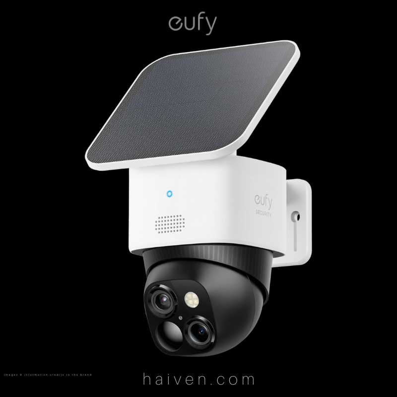 Eufy SoloCam S340 T81703W1 White Dual-Lens Solar Security Camera