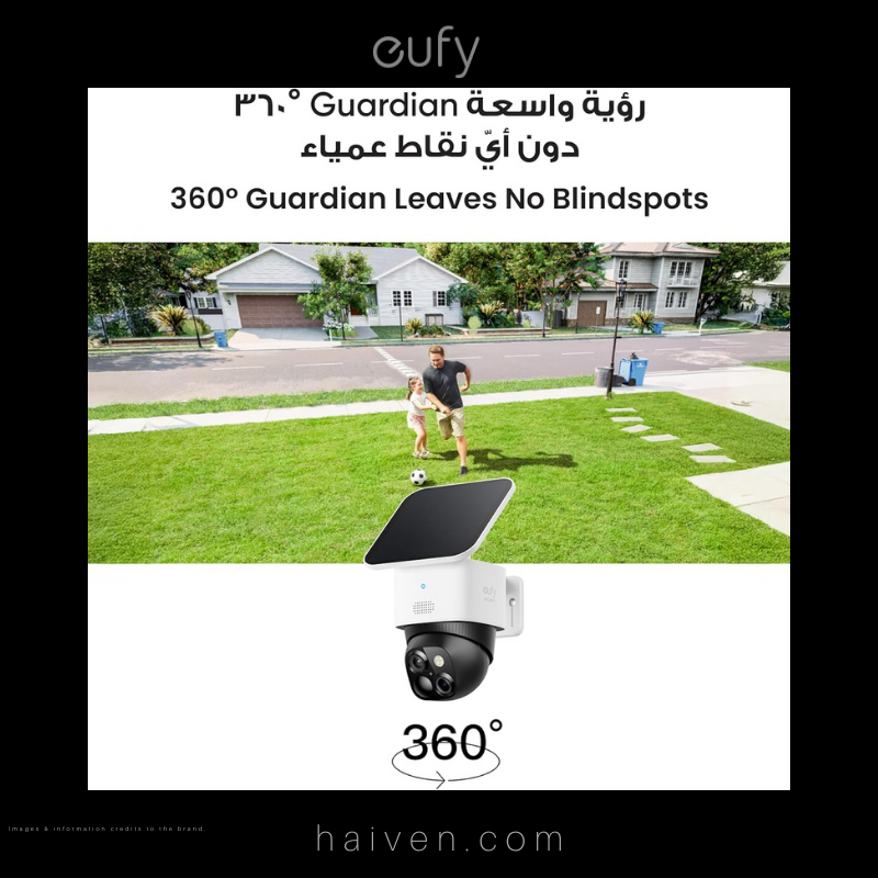 Eufy SoloCam S340 T81703W1 White Dual-Lens Solar Security Camera