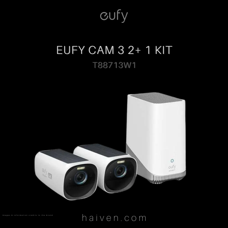 EufyCam 3 T88713W1 White 2+1 Kit with HomeBase 3