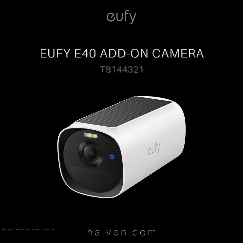 Eufy E40 Add-On Camera T8144321 White Wireless Security Camera