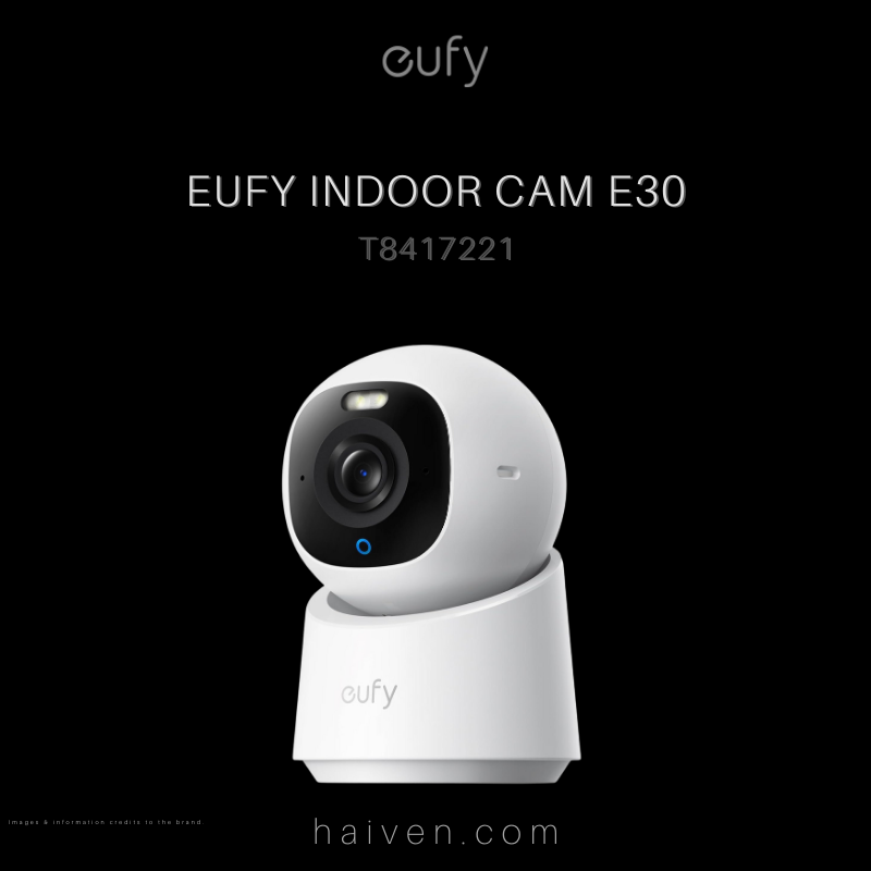 Eufy Indoor Cam E30 T8417221 White Smart Security Camera