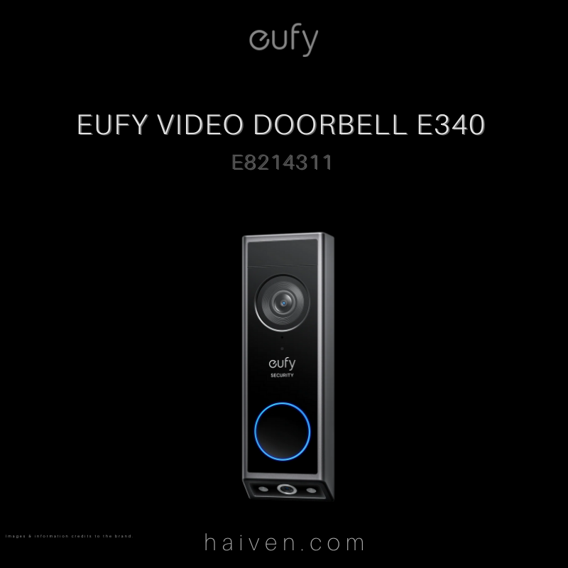 Eufy Video Doorbell E340 E8214311 Black with Chime
