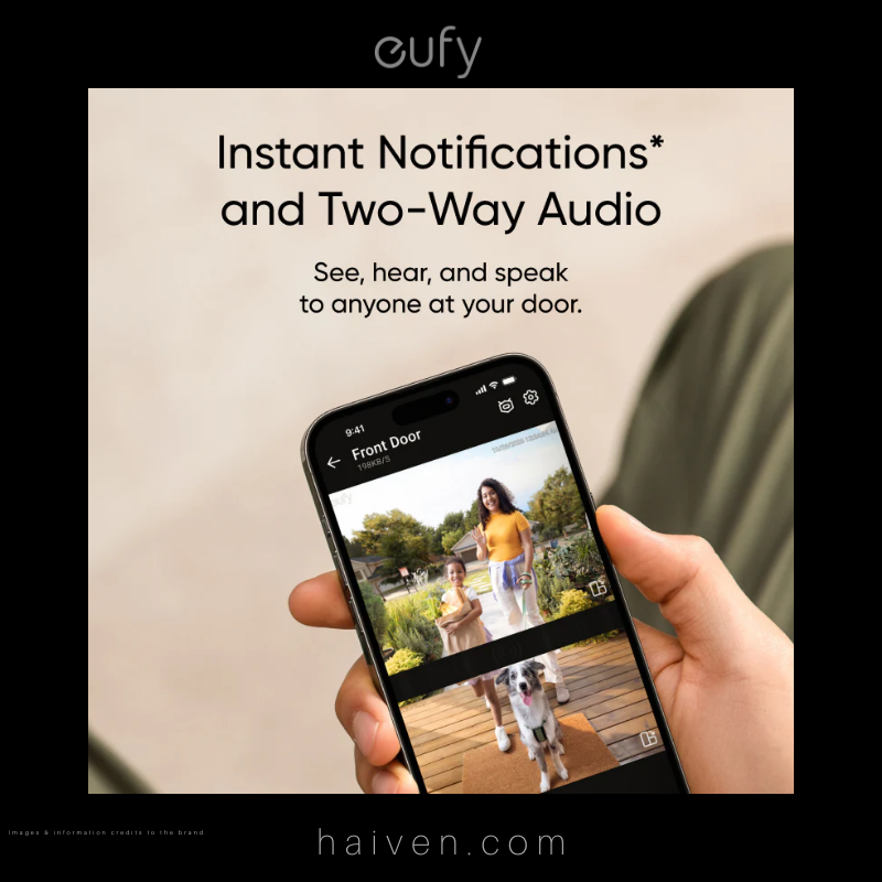 Eufy Video Doorbell E340 E8214311 Black with Chime