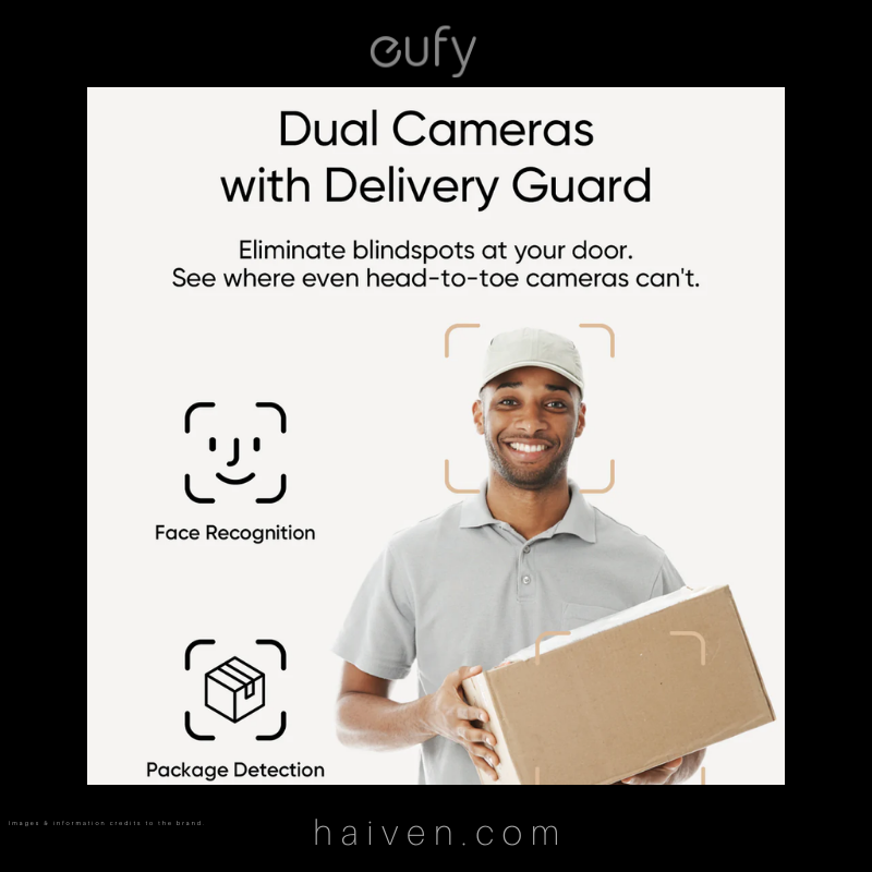 Eufy Video Doorbell E340 E8214311 Black with Chime