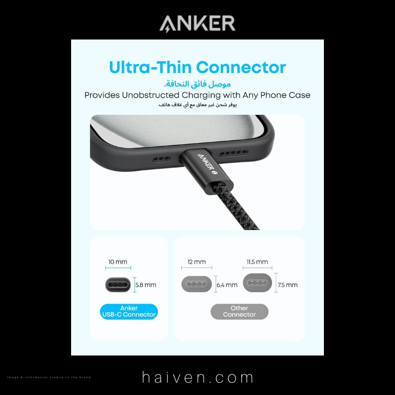 Anker Cable A8060H11 240W 3ft Dirt-Resistant Black