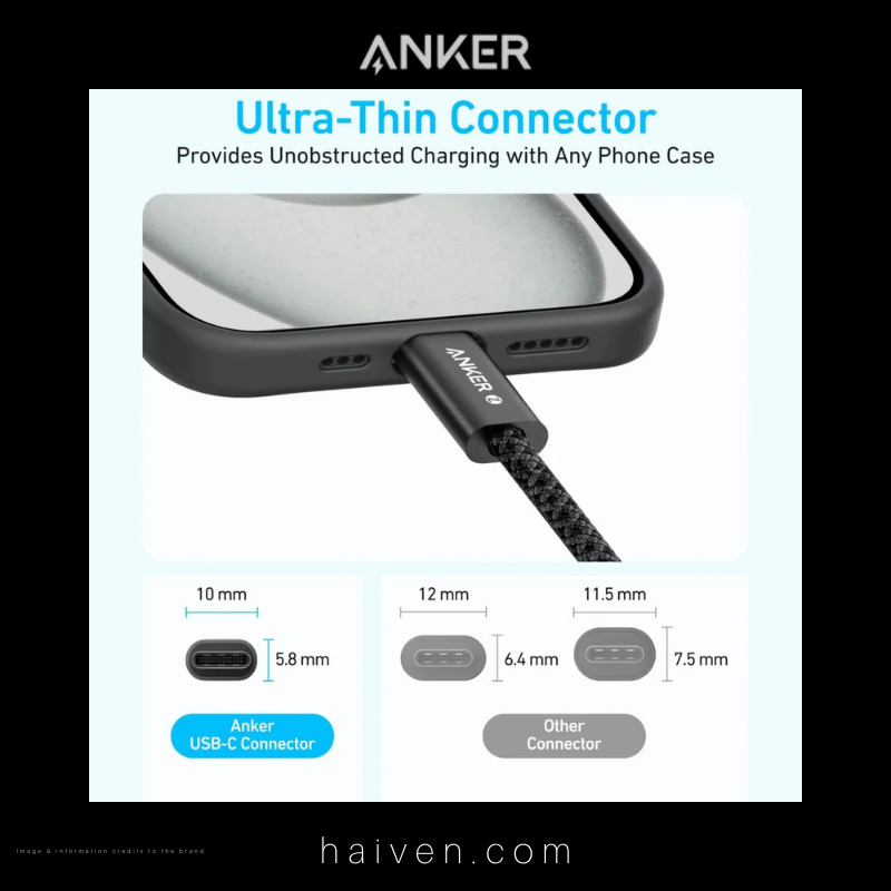 Anker Cable A8060H12 240W 6ft Dirt-Resistant Black