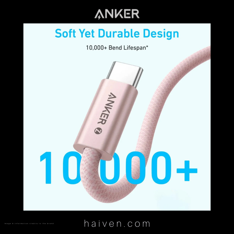 Anker Cable A8060H12 240W 6ft Dirt-Resistant Black