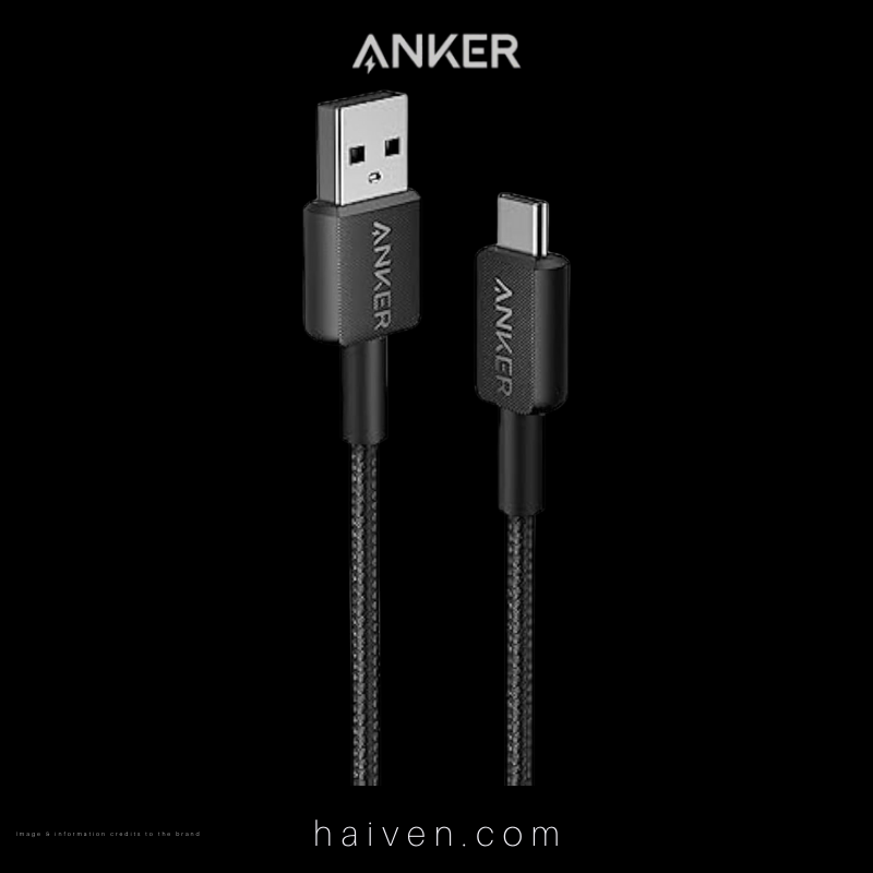 Anker 322 Cable A81H5H11 USB-A to USB-C 3ft Braided Black