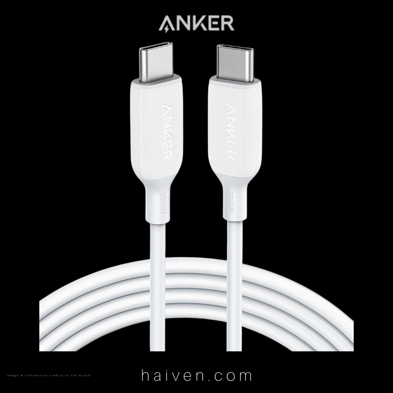 Anker PowerLine III Flow Cable A8552H21 USB-C to USB-C 6ft White