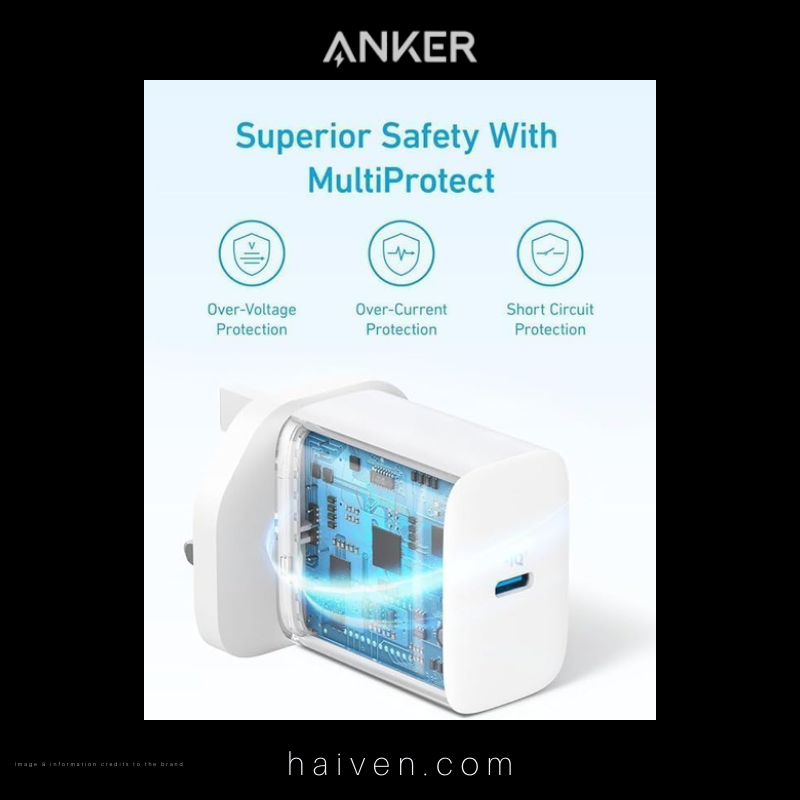 Anker Charger B2347K21 20W with USB-C Cable White