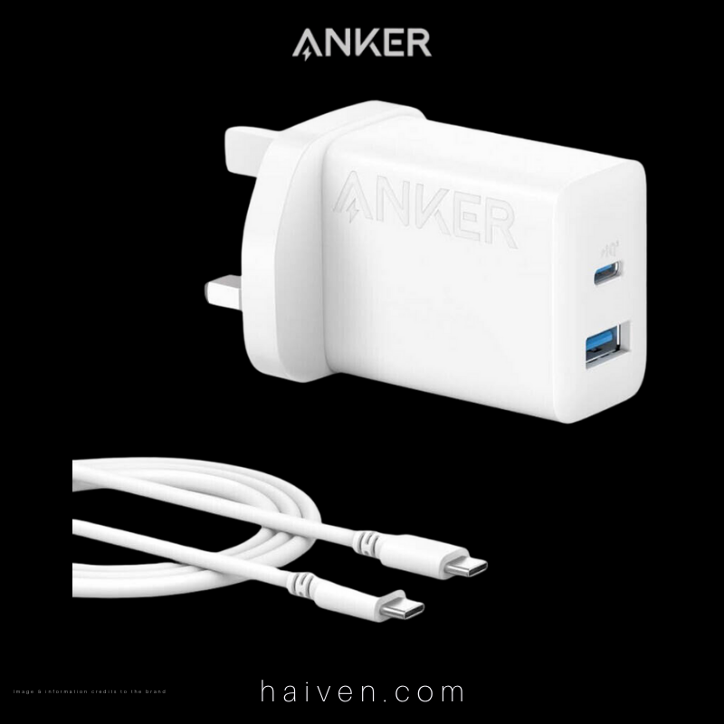 Anker Charger B2348K21 20W 2-Port with USB-C Cable White