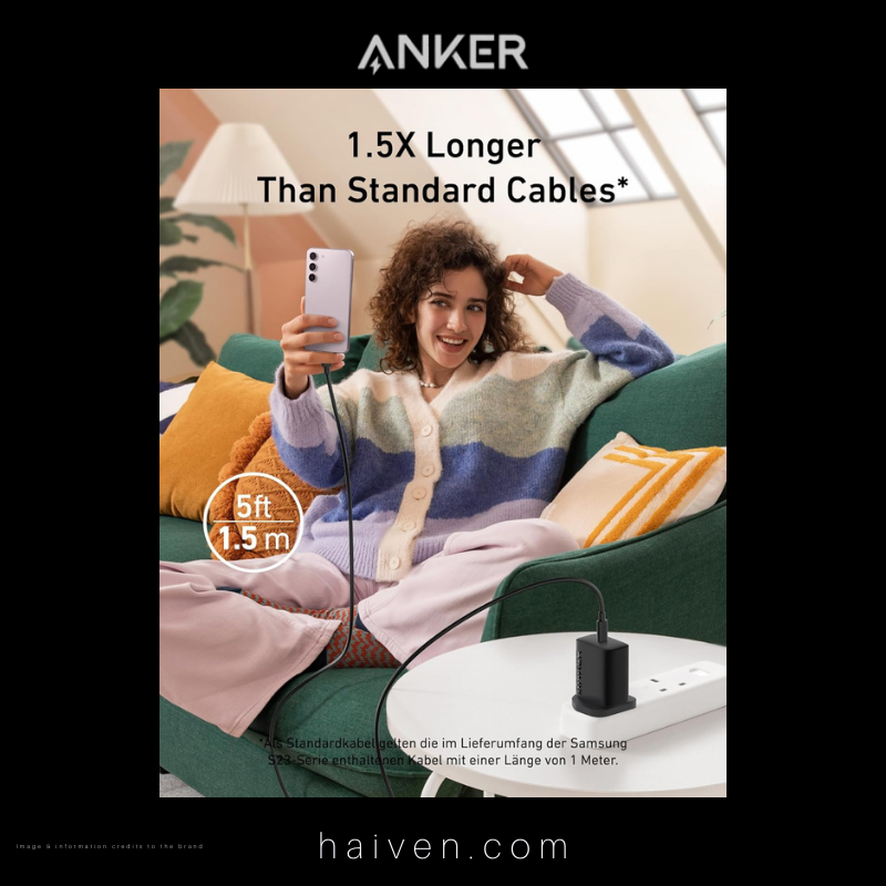 Anker Charger B2656K21 25W with USB-C Cable White