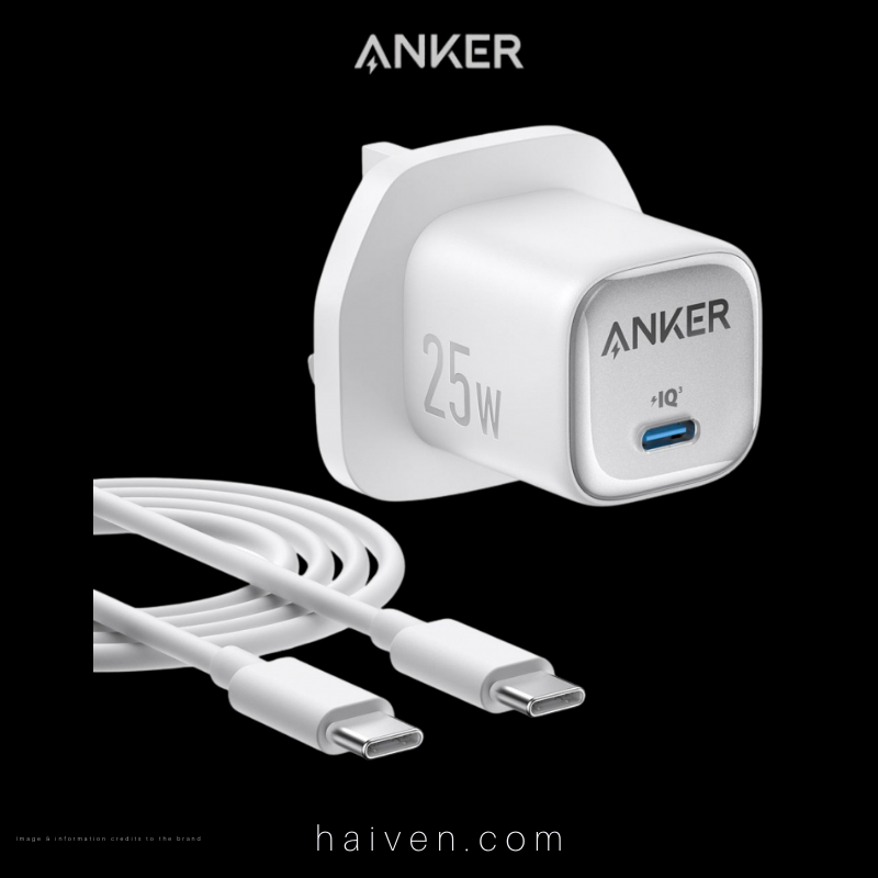 Anker Charger B2656K21 25W with USB-C Cable White