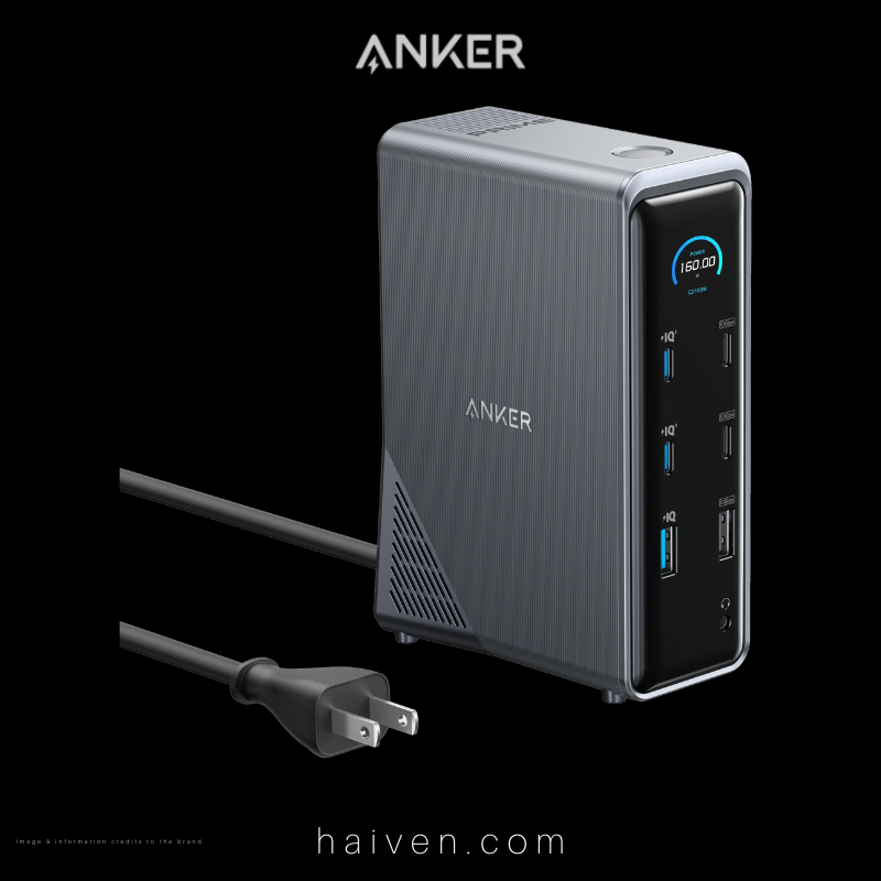 Anker Prime Docking Station A83B62A1 14-in-1 Dual Display 160W Gray