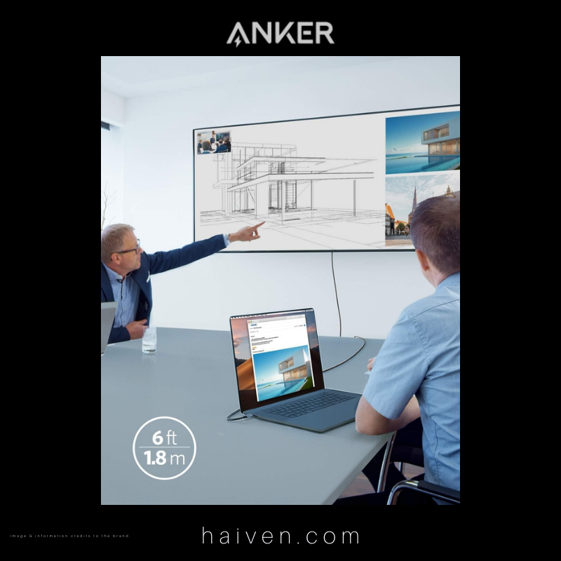 Anker USB-C to HDMI Nylon Cable 6ft Black