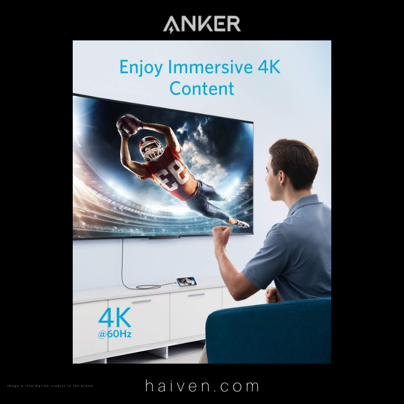 Anker USB-C to HDMI Nylon Cable 6ft Black