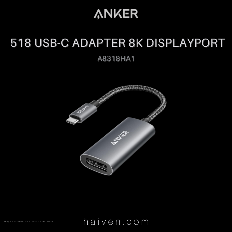 Anker 518 USB-C Adapter A8318HA1 8K DisplayPort Gray