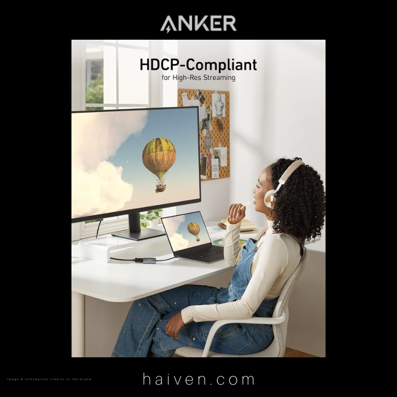 Anker 518 USB-C Adapter A8318HA1 8K DisplayPort Gray