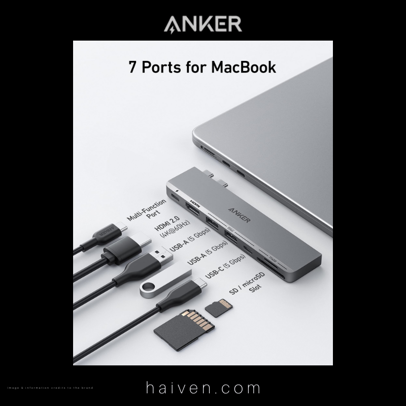 Anker 547 USB-C Hub A8354HA1 7-in-2 Gray