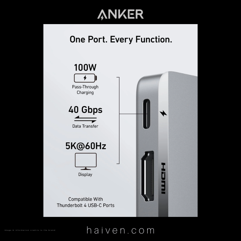 Anker 547 USB-C Hub A8354HA1 7-in-2 Gray