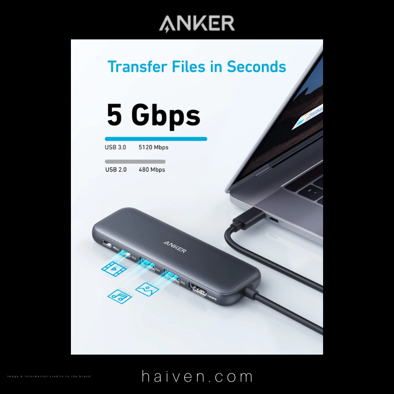 Anker 332 USB-C Hub A8355H11 5-in-1 Black