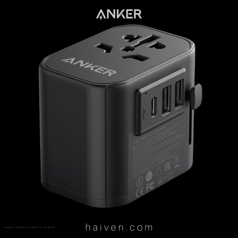 Anker PowerExtend Travel Adapter A9212K11 USB-C 30W Black