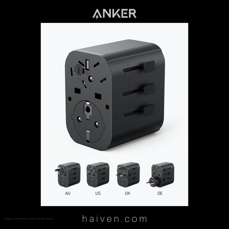Anker PowerExtend Travel Adapter A9212K11 USB-C 30W Black