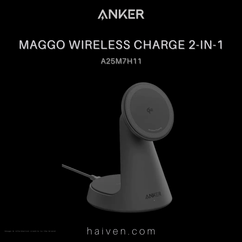 Anker MagGo Wireless Charger A25M7H11 2-in-1 Black