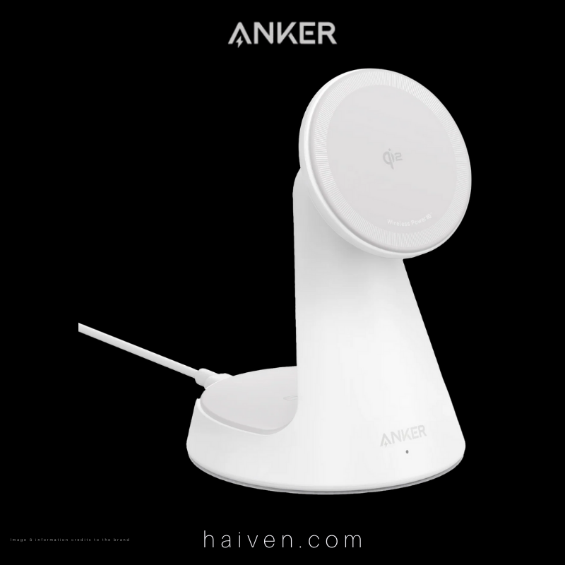 Anker MagGo Wireless Charger A25M7H21 2-in-1 Dock Stand White