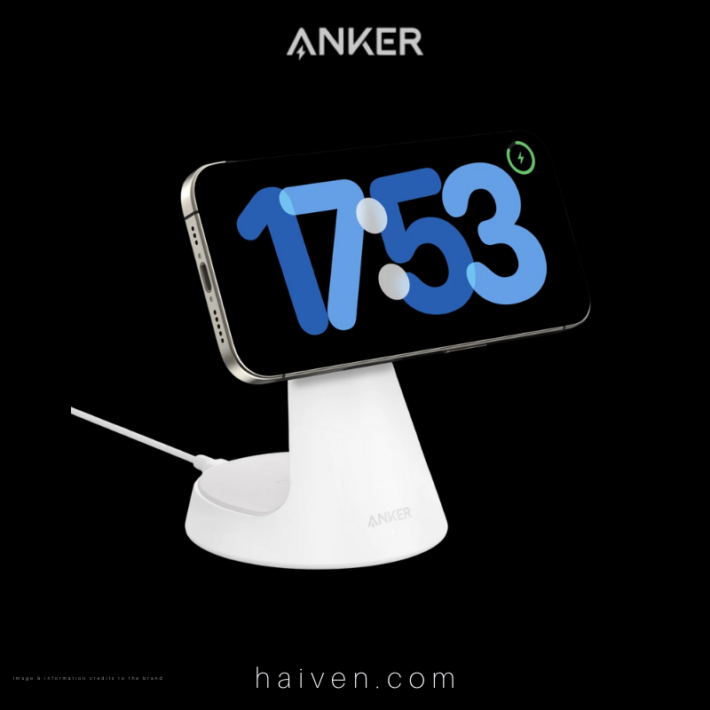 Anker MagGo Wireless Charger A25M7H21 2-in-1 Dock Stand White