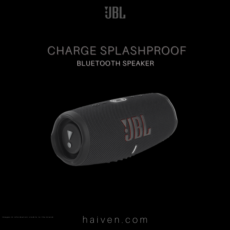 JBL Charge Splashproof Portable Bluetooth Speaker with USB Charger Black