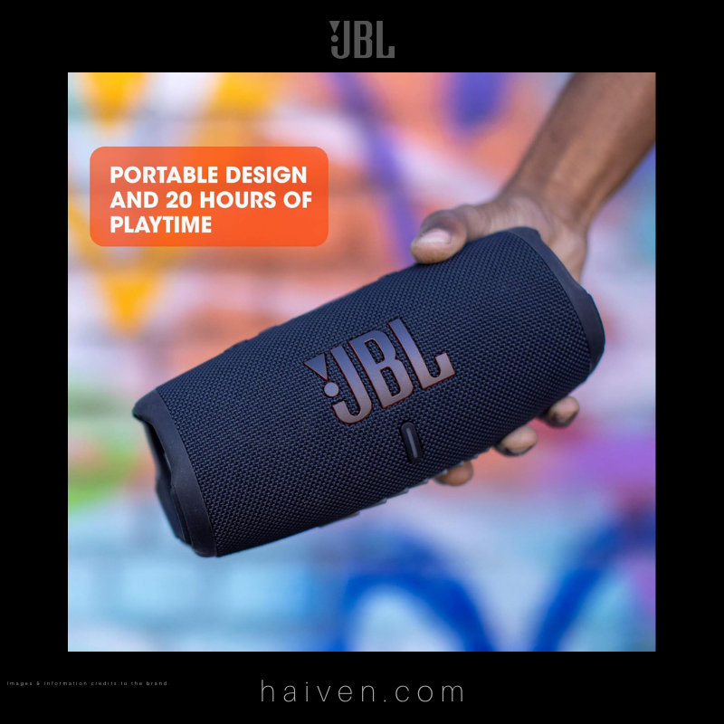 JBL Charge Splashproof Portable Bluetooth Speaker with USB Charger Black