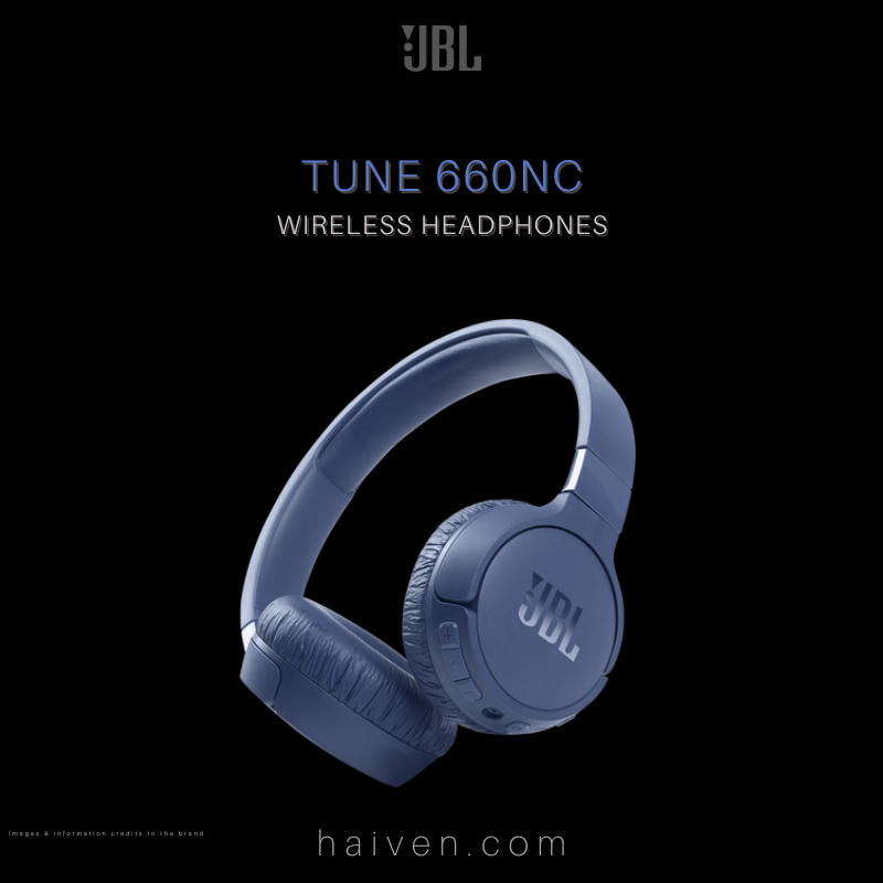 JBL T660 Noise Cancelling Wireless Headphones Blue