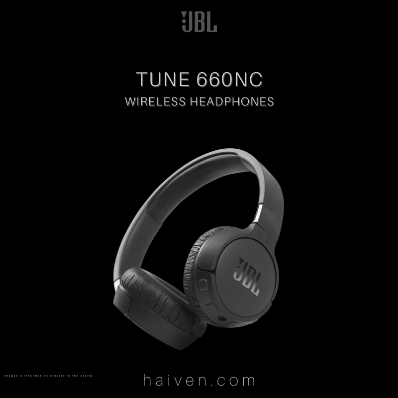 JBL T660 Noise Cancelling Wireless Headphones Black