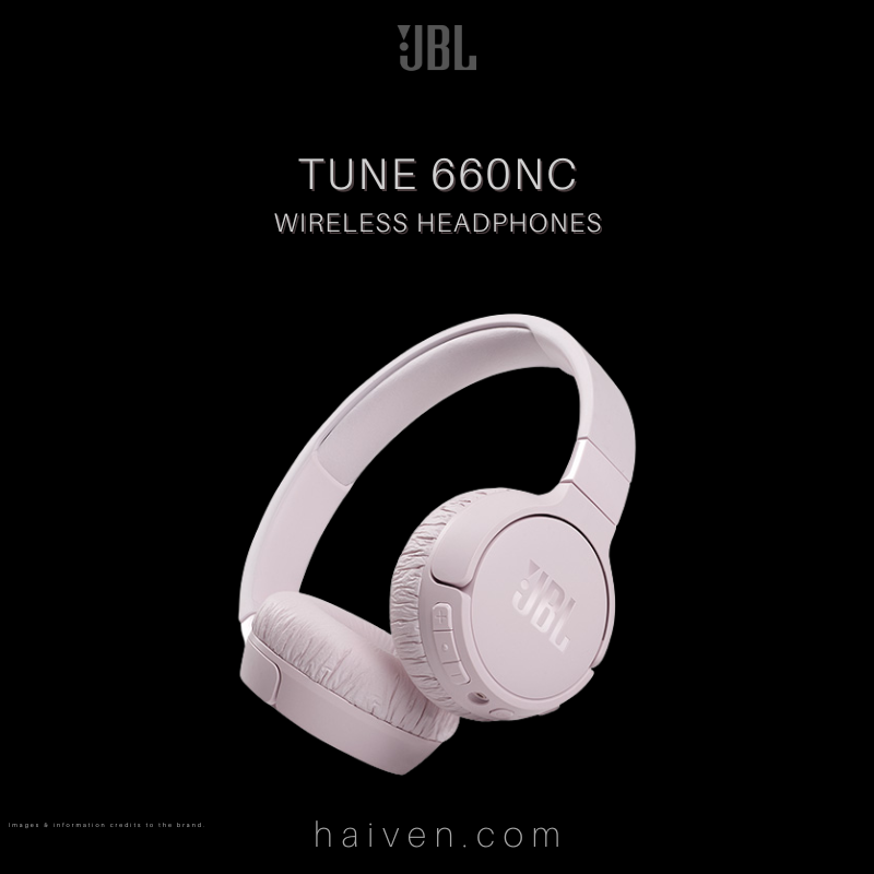 JBL T660 Noise Cancelling Wireless Headphones Pink