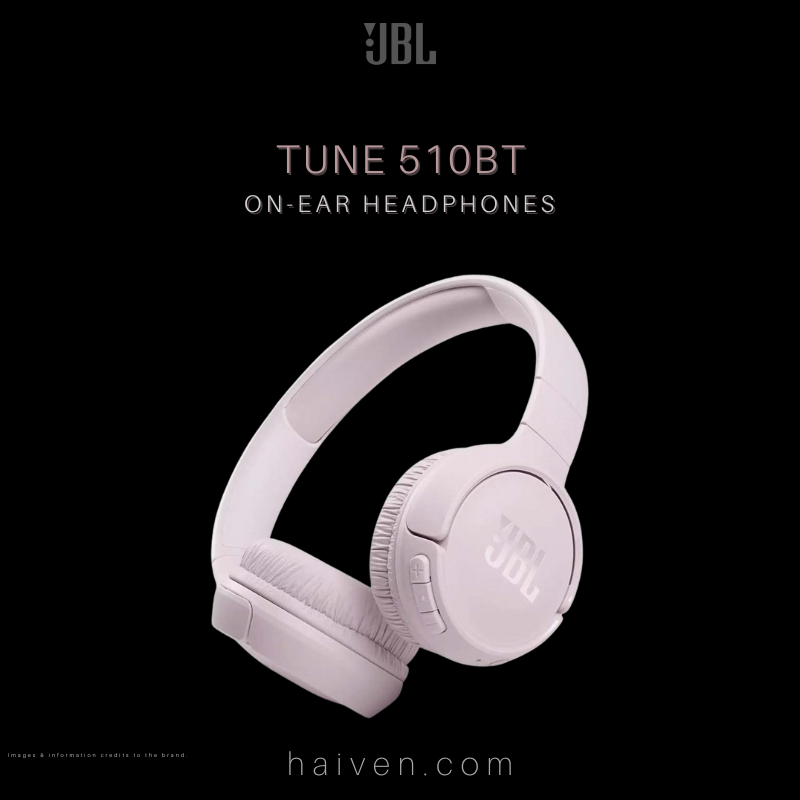 JBL T510 Wireless On-Ear Headphones with Mic Pink