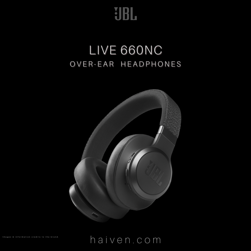 JBL Live 660NC Wireless Over-Ear Noise Cancelling Headphones Black
