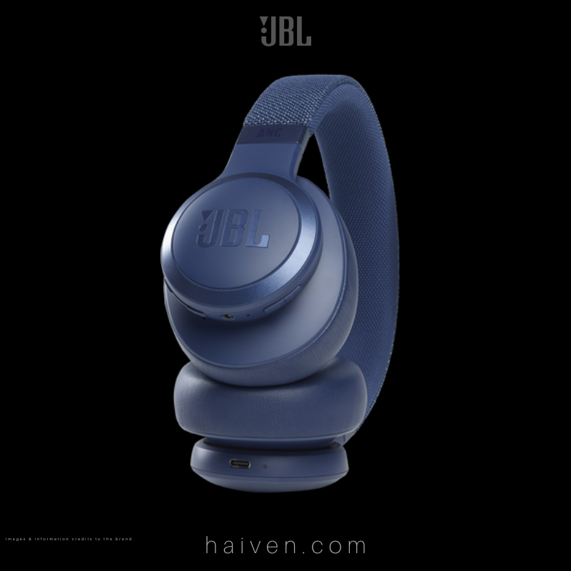 JBL Live 660NC Wireless Over-Ear Noise Cancelling Headphones Blue