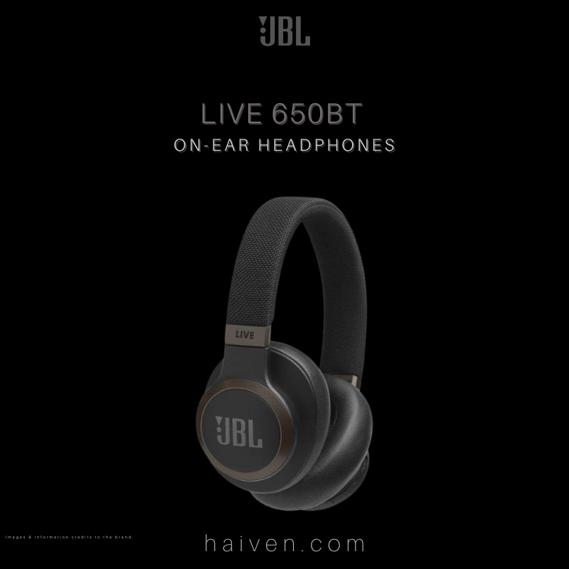 JBL Live 650BT Wireless On-Ear Headphones Black