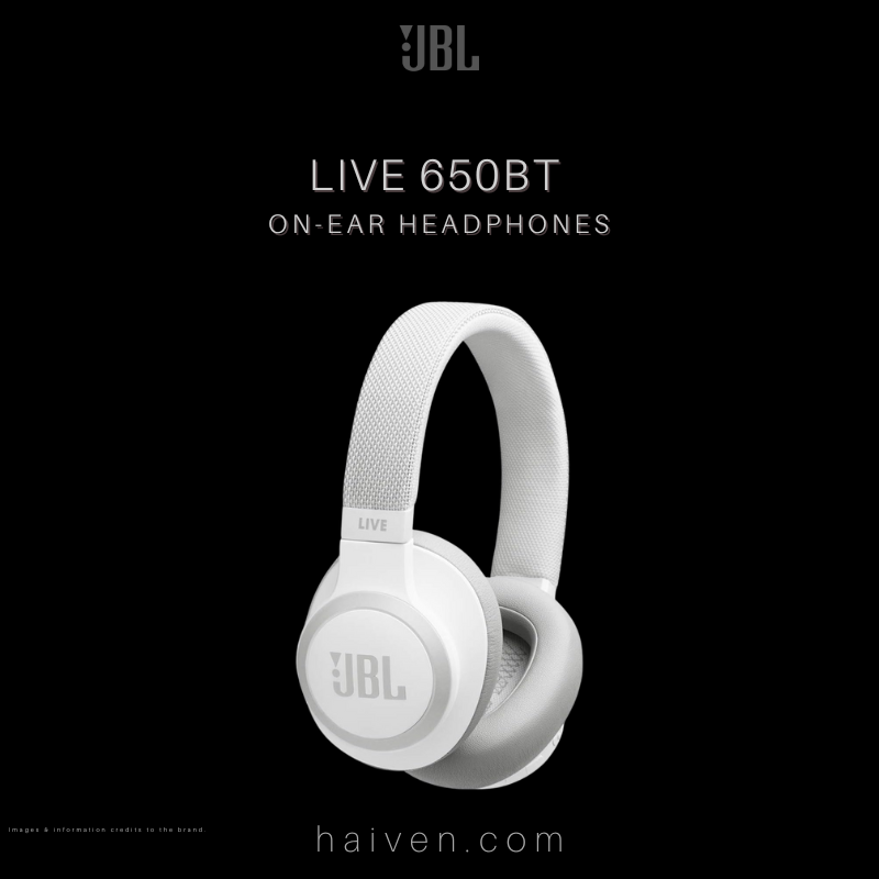 JBL Live 650BT Wireless On-Ear Headphones White