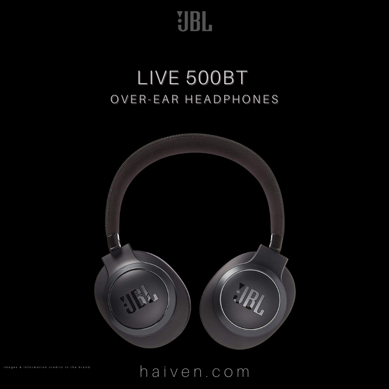 JBL Live 500BT Wireless Over-Ear Headphones Black