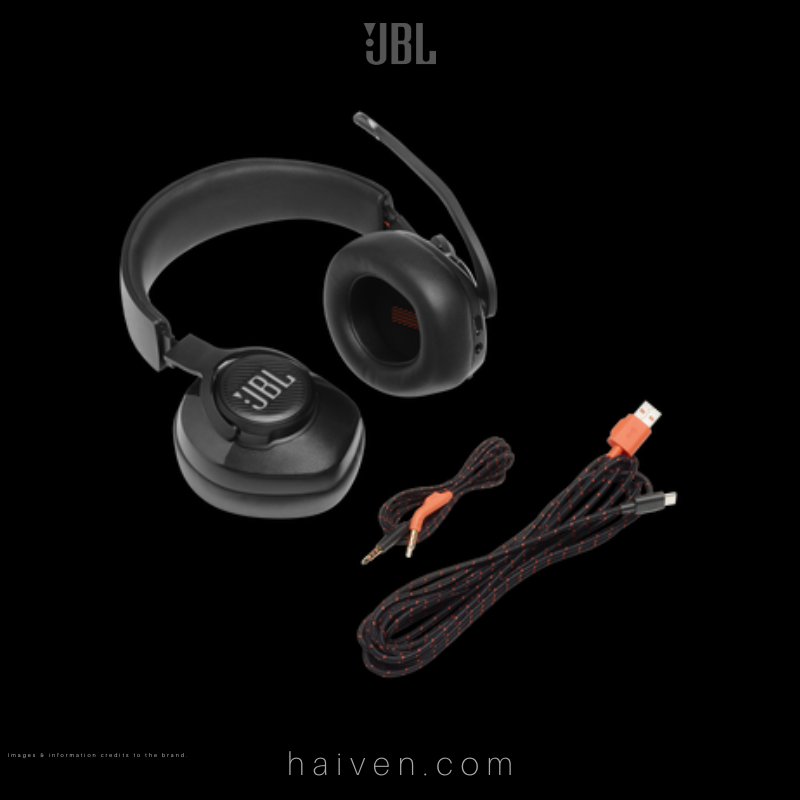 JBL Quantum 400 USB Over-Ear Gaming Headset with Game-Chat Dial