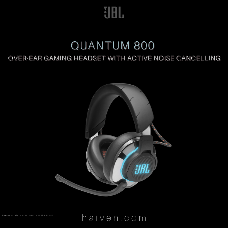 JBL Quantum 800 Wireless Over-Ear Performance Gaming Headset with Active Noise Cancelling 5.0