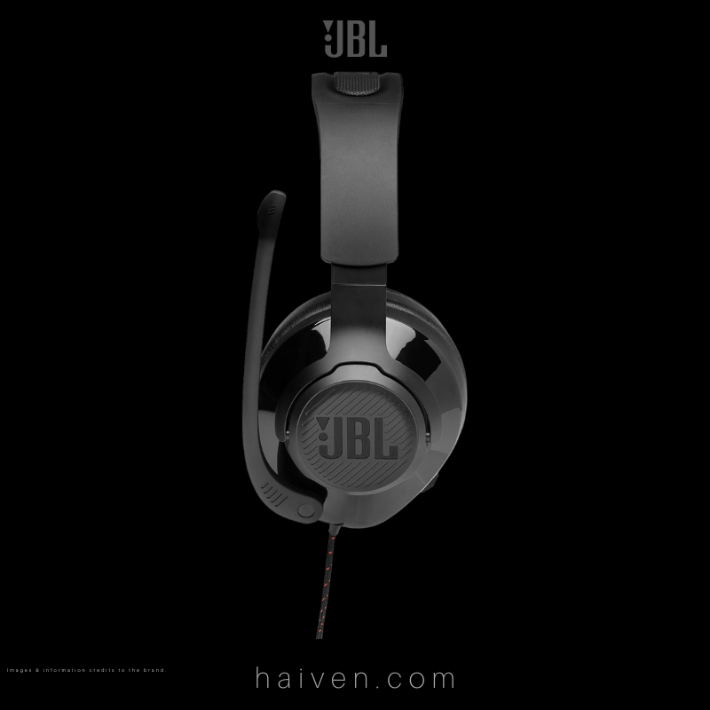 JBL Quantum 200 Wired Over-Ear Gaming Headset with Flip-Up Mic