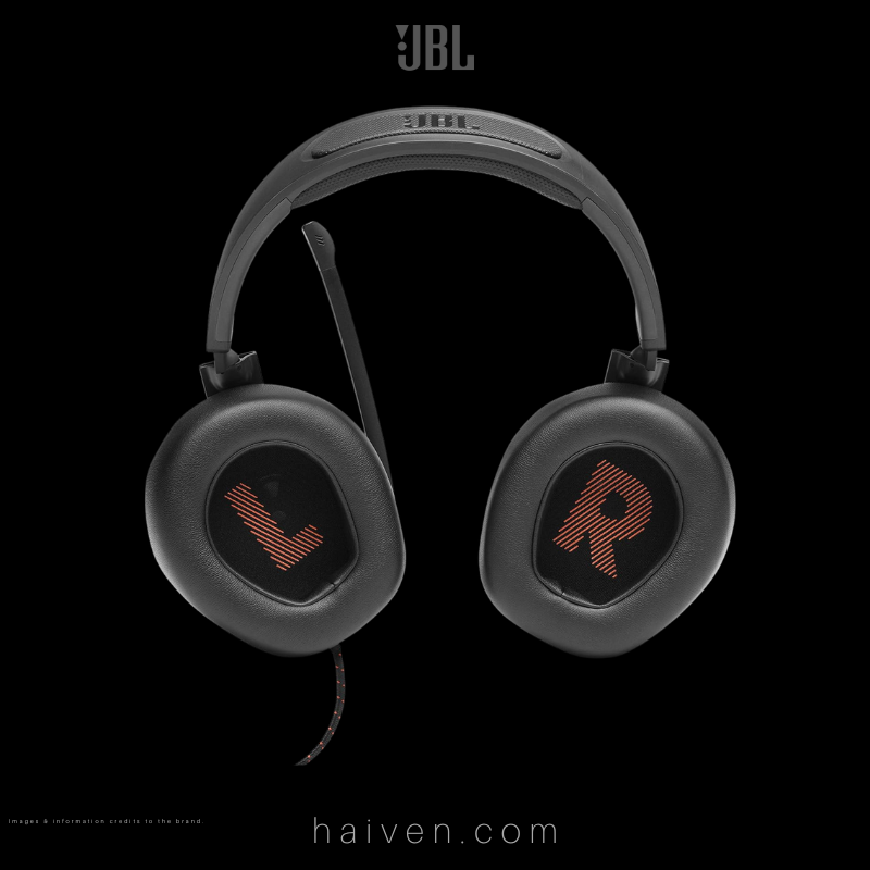 JBL Quantum 200 Wired Over-Ear Gaming Headset with Flip-Up Mic